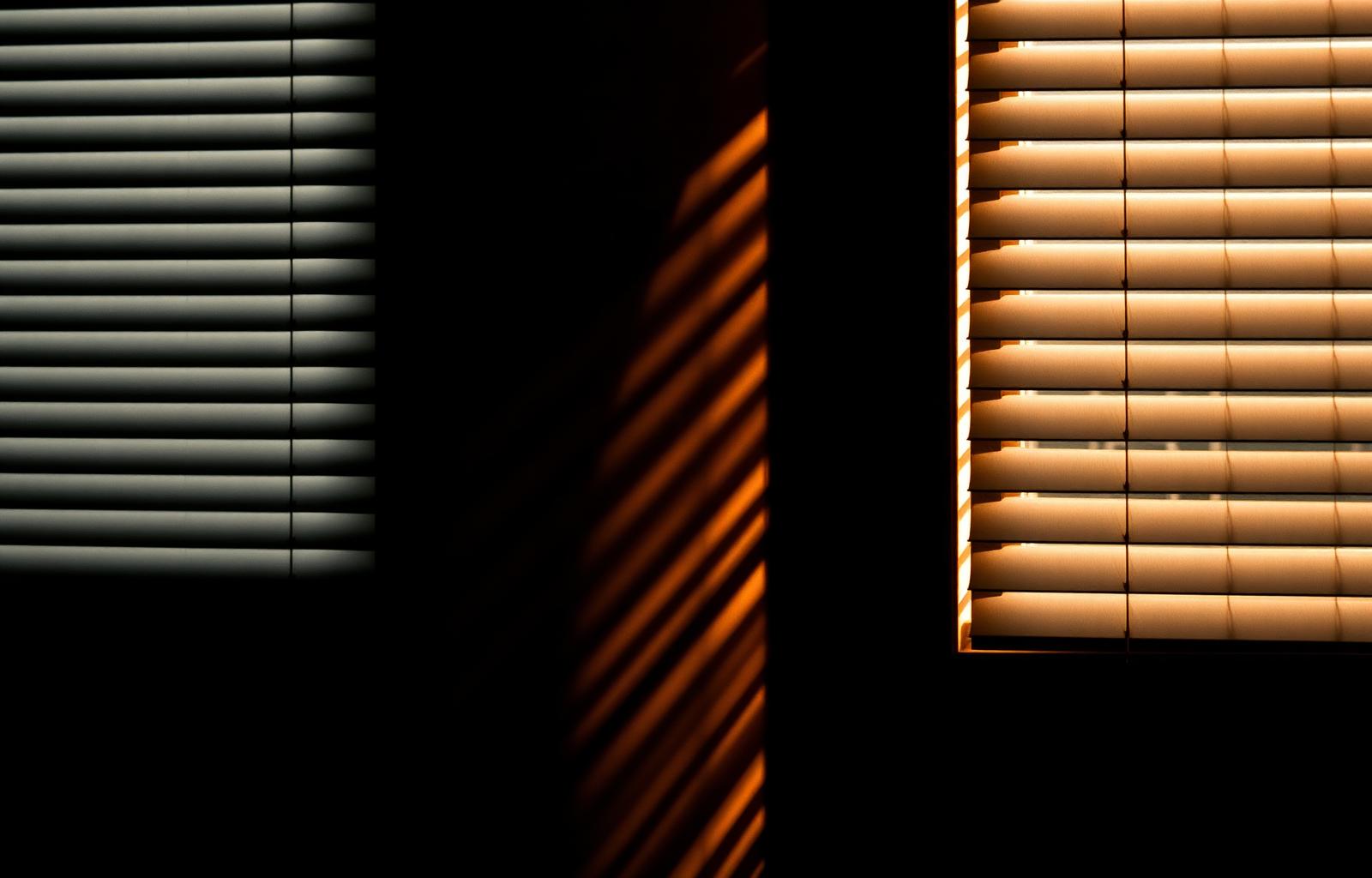 Light through blinds